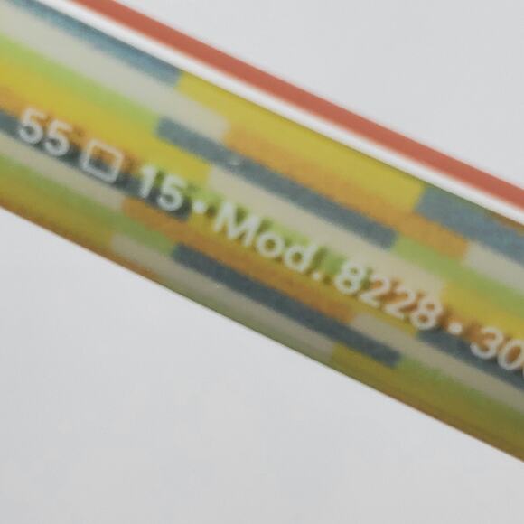 Vintage NOS Metropolitan Eyeglass Frames 55 15 135 Orange Yellow Blue - Picture 8 of 8